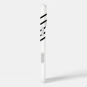 Moderne Eligante Retro Lijn Monogram Case-Mate iPhone Case (Achterkant / Rechts)