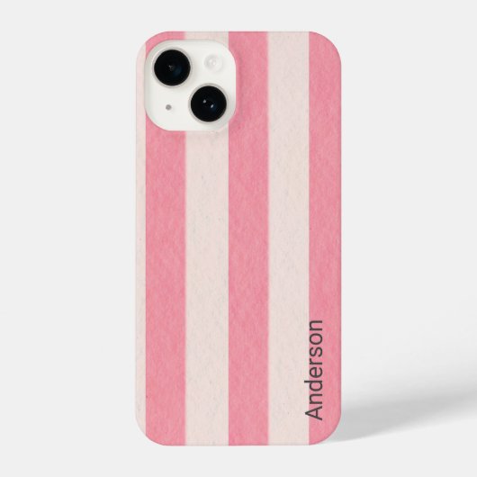 Moderne Eligante Retro Lijn Monogram iPhone Hoesje (Achterkant)
