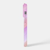 Moderne Eligante Retro Lijn Monogram iPhone Hoesje (Linkerkant)