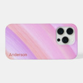 Moderne Eligante Retro Lijn Monogram iPhone Hoesje (Achterkant horizontaal)