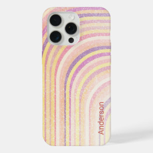 Moderne Eligante Retro Lijn Monogram iPhone 15 Pro Max Case