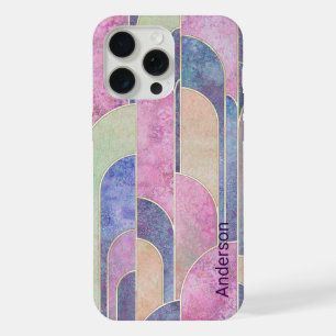 Moderne Eligante Retro Lijn Monogram iPhone 15 Pro Max Case