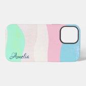 Moderne Eligante Retro Lijn Monogram iPhone Hoesje (Achterkant horizontaal)