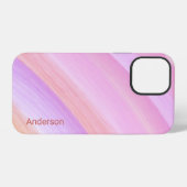 Moderne Eligante Retro Lijn Monogram iPhone Hoesje (Achterkant horizontaal)