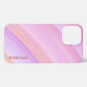 Moderne Eligante Retro Lijn Monogram iPhone Hoesje (Achterkant horizontaal)