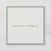 Moderne elite Simple Design Sjabloon elegant groen Vierkante Visitekaartje (Voorkant)