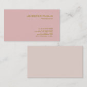Moderne, elite-Sjabloon met roze goudluxe Visitekaartje (Voorkant / Achterkant)