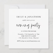 Moderne Elke kleurscript bruiloft Partij Kaart (Voorkant)