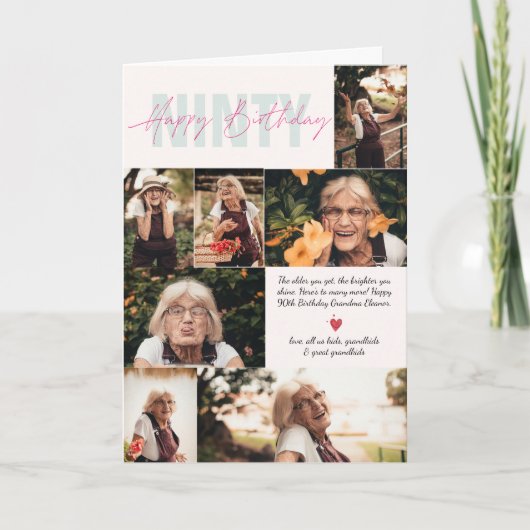 Moderne Elke leeftijd| 7 Foto-collage Kaart (Voorkant)