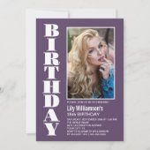 Moderne Elke Leeftijd Witte Foto van de Dag Kaart (Voorkant)