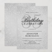 Moderne, elke leeftijd Zilver Glitter Paint Kijk Kaart (Voorkant / Achterkant)