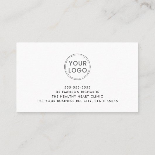 Moderne, elke logo met een aangepaste kleurennaam afsprakenkaartje (Achterkant)