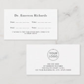 Moderne, elke logo met een aangepaste kleurennaam afsprakenkaartje (Voorkant / Achterkant)