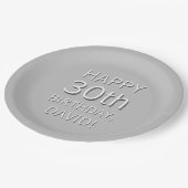 Moderne Elke naam/Leeftijd Editable Birthday Papieren Bordje (Gekanteld)