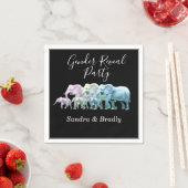 Moderne ellephant Gender onthult party Invitation Servet (Insitu)