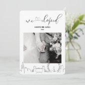 Moderne Elopement Aankondiging | Londen (Staand voorkant)