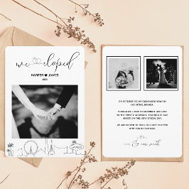 Moderne Elopement Aankondiging | Vegas