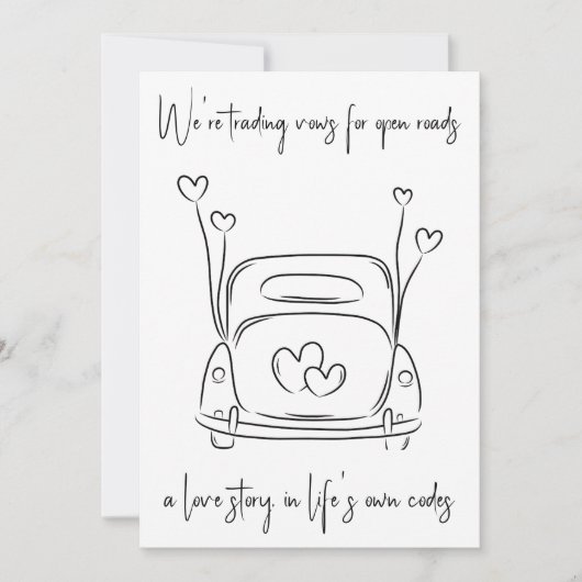 moderne elopement-aankondigingen kaart (Voorkant)