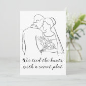 moderne elopement-aankondigingen kaart (Staand voorkant)