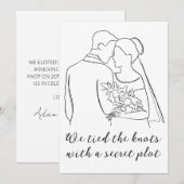 moderne elopement-aankondigingen kaart (Voorkant / Achterkant)