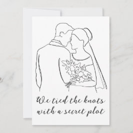 moderne elopement-aankondigingen kaart