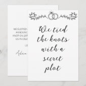 moderne elopement-aankondigingen voor pasgetrouwde kaart (Voorkant / Achterkant)