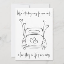 moderne elopement-aankondigingen voor pasgetrouwde