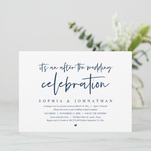 Moderne Elopement, Na de bruiloftsfeest In Kaart (Staand voorkant)