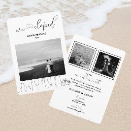 Moderne Elopement Receptie Uitnodigen | Los Angele Kaart