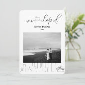 Moderne Elopement Receptie Uitnodigen | Los Angele Kaart (Staand voorkant)