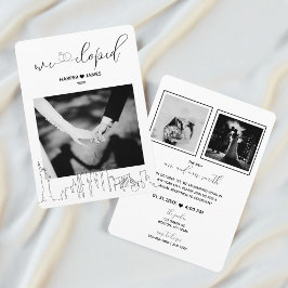 Moderne Elopement Receptie Uitnodigen | New York Kaart