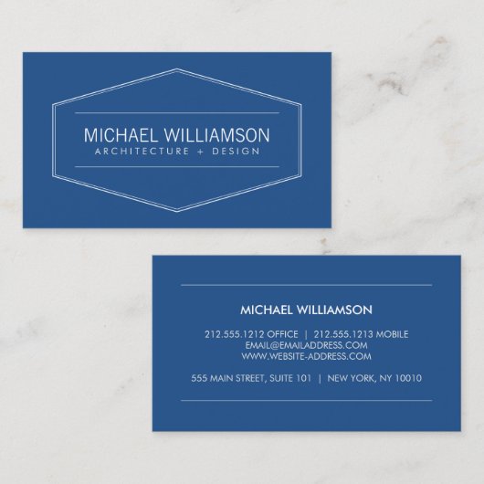  moderne embleem architect, bouwer visitekaartje (Voorkant / Achterkant)