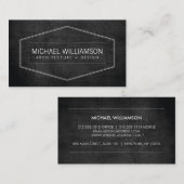 moderne embleem zwart hout architect, bouwen visitekaartje (Voorkant / Achterkant)