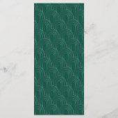 Moderne Emerald Arch & Glacial Blue Menu (Achterkant)