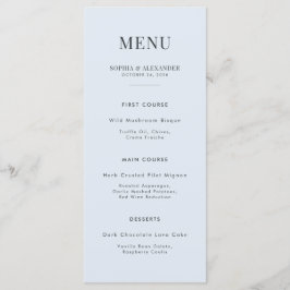 Moderne Emerald Arch & Glacial Blue Menu
