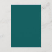 Moderne Emerald Goud Zomer Strand Bruiloft Details Informatiekaartje (Achterkant)