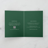 Moderne Emerald Green QR-code Elegante bruiloft (Binnen)