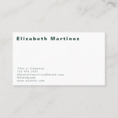 Moderne Emerald Green voor- en achterkant geperson Visitekaartje (Voorkant)