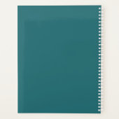 Moderne Emerald Groen en Wit-Bruiloft-Planner Planner (Achterkant)