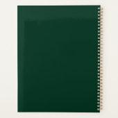 Moderne Emerald Groene en Gouden Chique Bruiloft Planner (Achterkant)