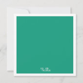 Moderne Emerald Jade Bewaar de datum fotokaarten Kaart (Achterkant)