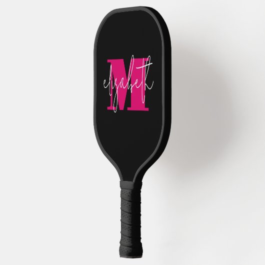Moderne eminine Monogram Aangepaste naam Pickleball Paddle (Links)