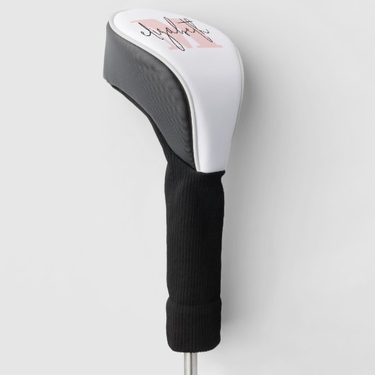 Moderne eminine Monogram op maat Golfheadcover (Schuin)