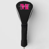 Moderne eminine Monogram op maat Golfheadcover (Voorkant)