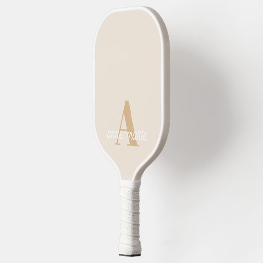 Moderne eminine pasteelmonogram - Aangepaste naam Pickleball Paddle (Links)