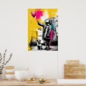 Moderne emotionele kinderballonmuur kunst poster (Keuken)