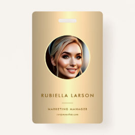 Moderne Employee Professional ID foto Gold QR Badge