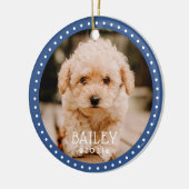 Moderne en afspeelbare Stippen Pet Dog Puppy Paw F Keramisch Ornament (Links)