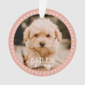 Moderne en afspeelbare Stippen Pet Dog Puppy Paw F Ornament (voorkant)