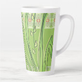 Moderne en artistieke rode bloemen latte mok (Rechts)